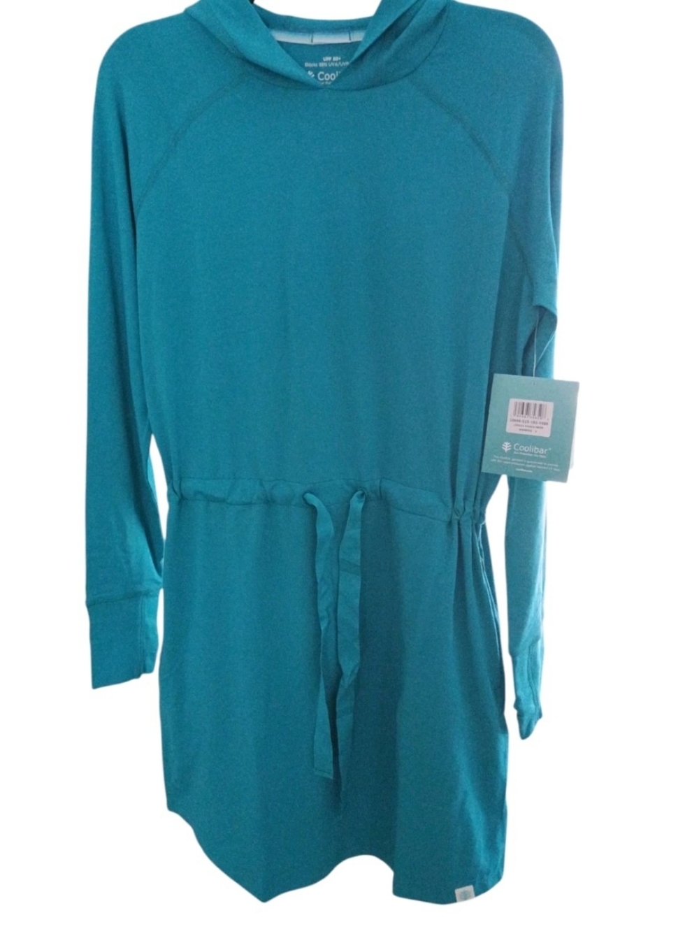 NWT Coolibar UPF 50+Lumaleo Hooded Drawstring Dress Size XS